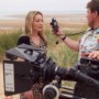 Filming "on the beach":<br />Metering actress Amber Coombs